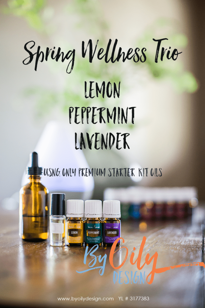 Essential Oil Spring time wellness Trio, LLP, Natural homeopathic tricks for spring wellness, Lemon, peppermint, lavender, essential oil trio