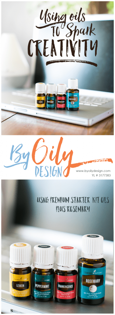 Using Essential Oils to spark creativity. Spark and Inspire Creativity with this diffusing blend using Peppermint, Lemon, Frankincense, rosemary. All Young living starter kit oils. byoilydesign.com YL member # 3177383