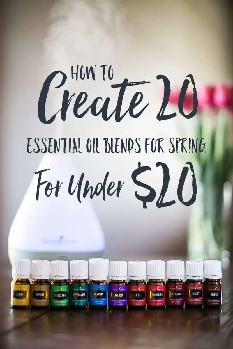 Free downloadable PDF | How to create 21 of the best essential oil blends for spring for under $20 | Made with Premium Starter Kit oils, Lemongrass, Orange, Rosemary, Vitality essential oils | Best smelling Essential oils | Spring Cleaning | Free Essential Oil Recipes | Under $20 | Cheap Essential Oils | Essential Oils on a Budget | YL #3177383