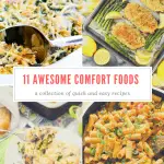 Quick and easy comfort food recipes. Cold weather dinners, soups, casseroles and pasta.