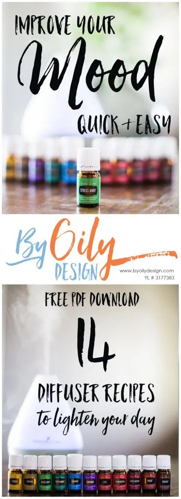 How to uplift and improve your mood using essential oils. 14 Essential Oil Diffuser recipes to uplift and destress your mood. Mood buster essential oils and diffuser recipes. Free PDF www.byoilydesign YL# 3177383