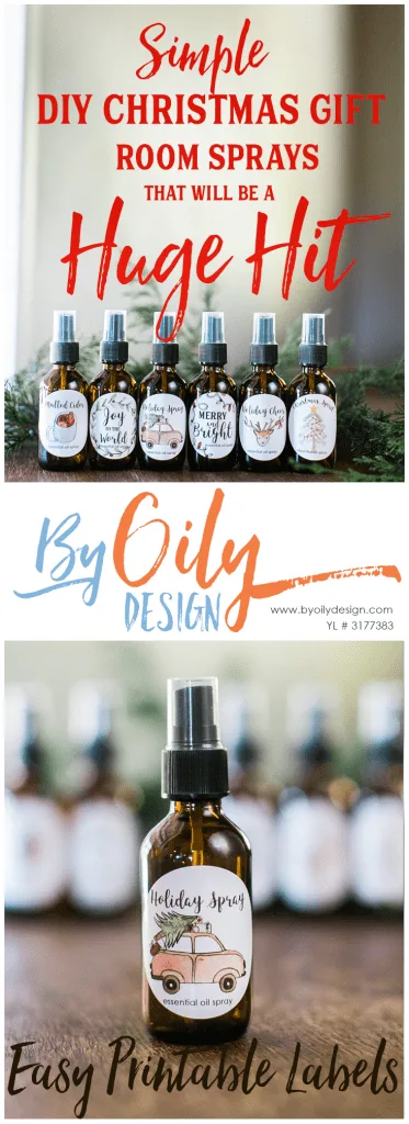 Check out these adorable DIY Christmas gifts room sprays with Essential Oils. The Free printable Christmas gift labels. I can’t wait to give these as DIY Christmas gifts for teachers. sign up for wholesale membership and get your essential oils with By Oily Design. DIY Christmas gifts under $5; DIY Christmas gifts for family; DIY Christmas gifts for the office; Christmas room scents; Christmas room sprays; Natural Christmas tree room sprays; Dirty Santa gifts; Christmas gifts under $20; Free Printable labels; Free spray bottle labels youngliving 3177383 www.byoilydesign.com #essentialoilgifts #freeprintables