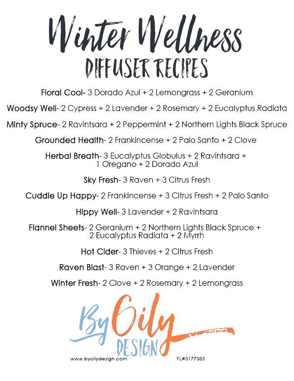 Winter Essential Oil Diffuser Blends with Recipes