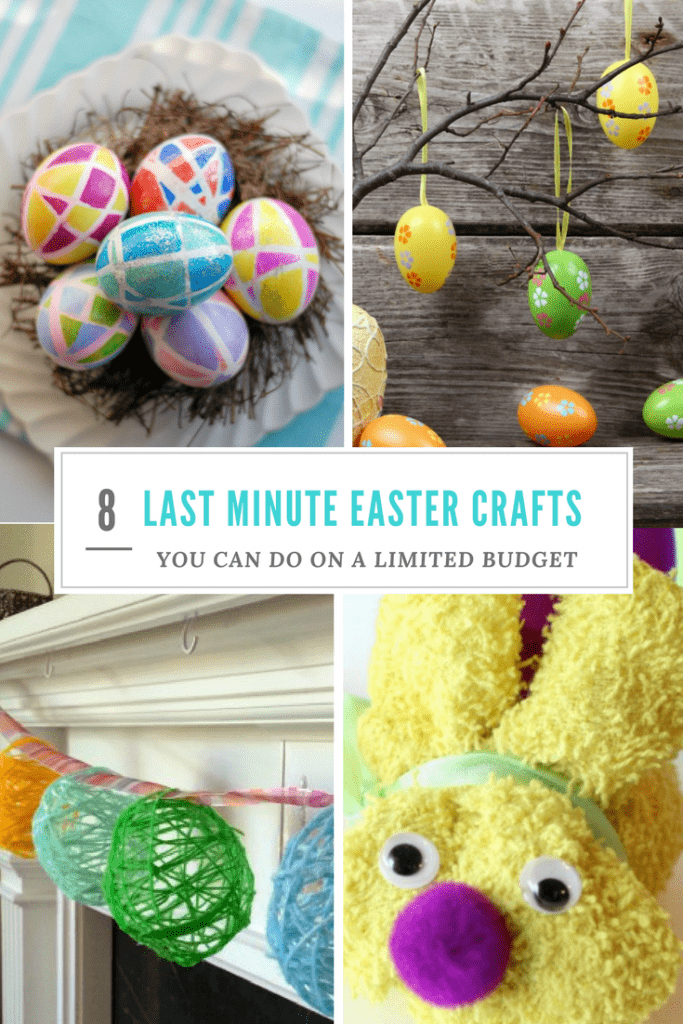 4 images of different Easter crafts