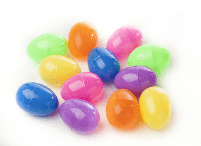 colorful plastic easter eggs