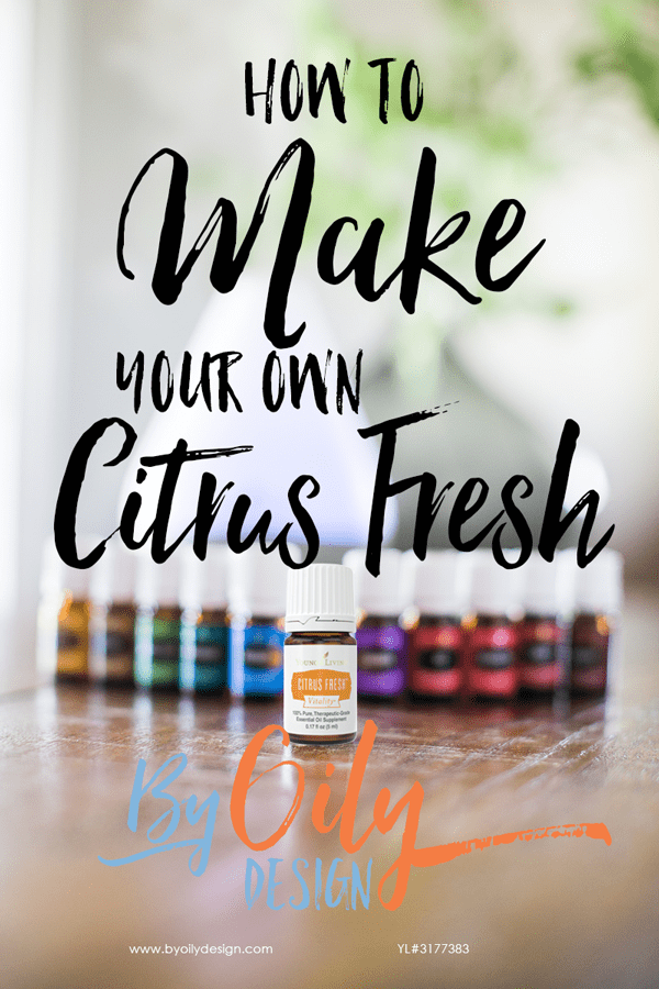 Bottle of Citrus Fresh Essential oil with other premium starter kit oils and a diffuser.