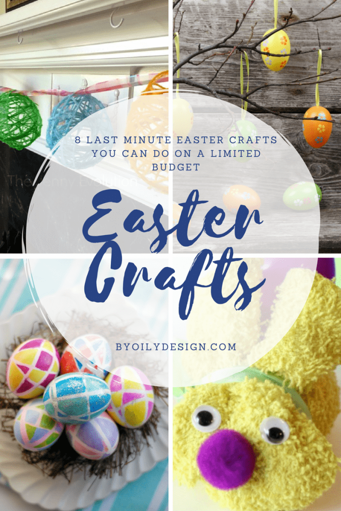 4 images of different Easter crafts