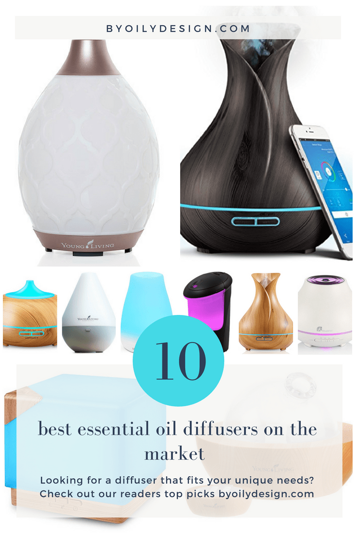 Images showing 10 popular essential oil diffusers