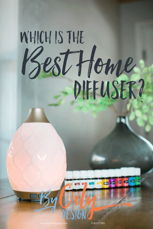 Best home diffuser sitting on a table with essential oils