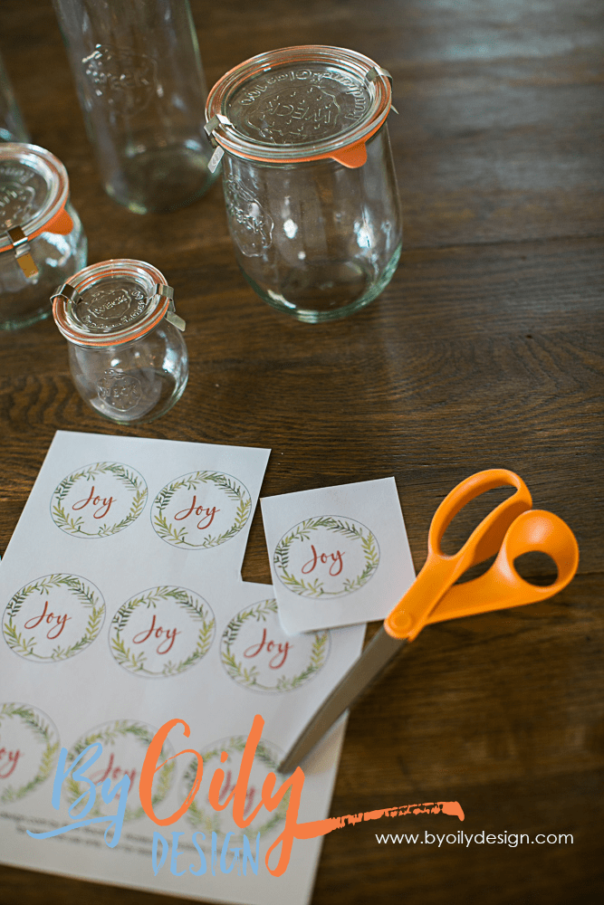 Weck Jars and printable DIY Christmas labels for gifts