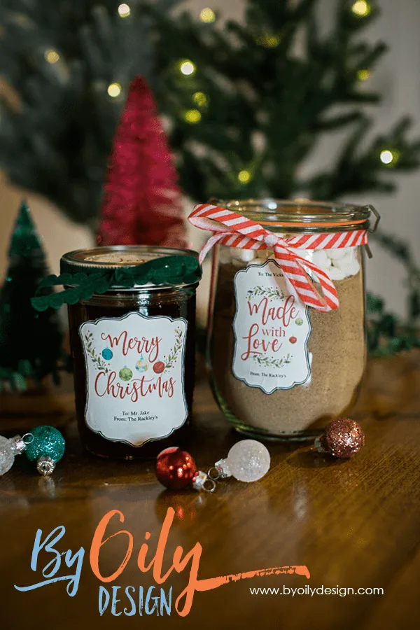 Free Printable Christmas Lights Canning Jar Labels - Carla Schauer Designs