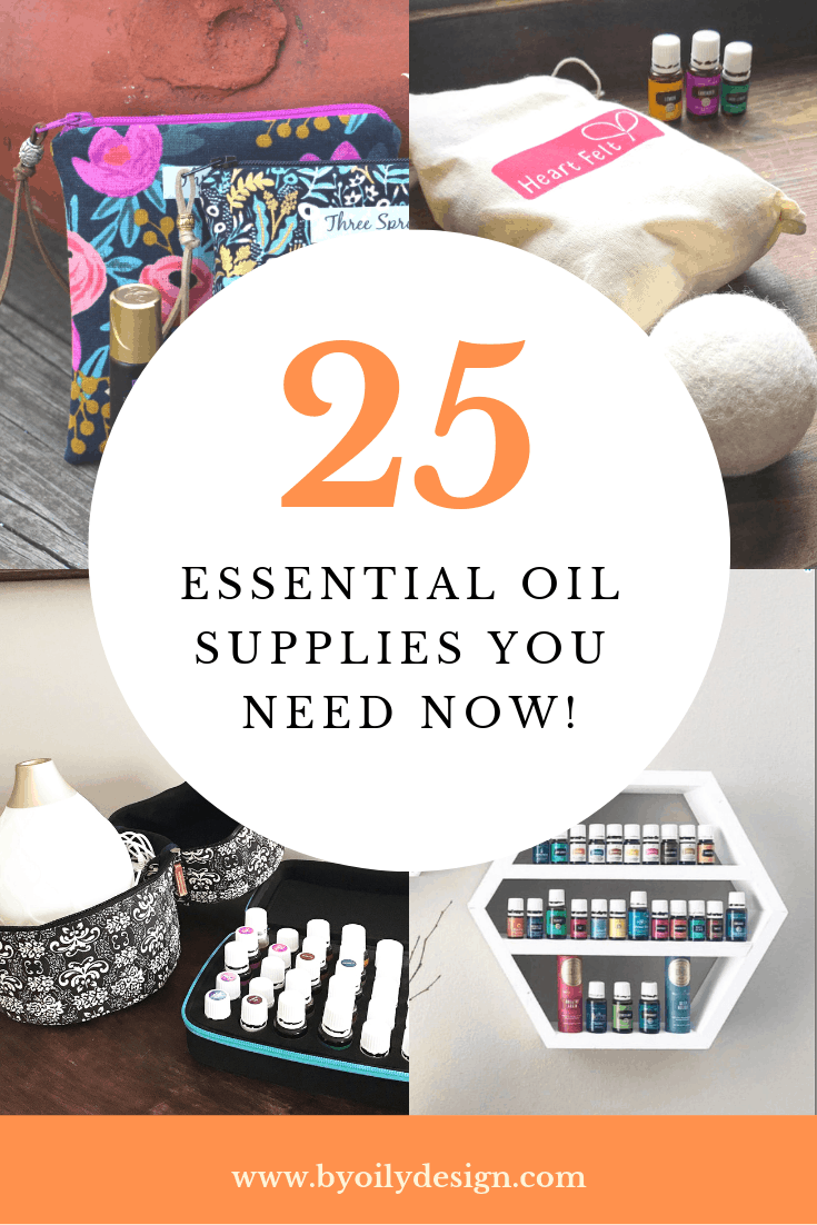 4 images of essential oil supplies