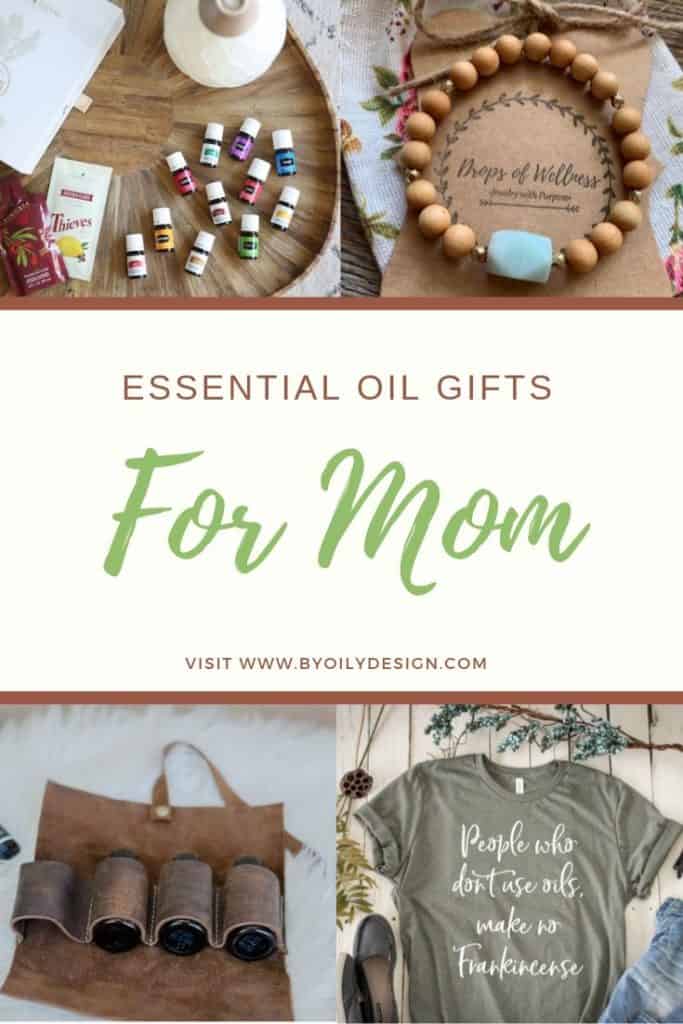 essential oil gifts for mom, diffuser bracelet, essential oils, leather essential oil pouch, essential oil tshirt