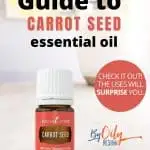 bottle of Young Living Carrot Seed with a diffuser in the background