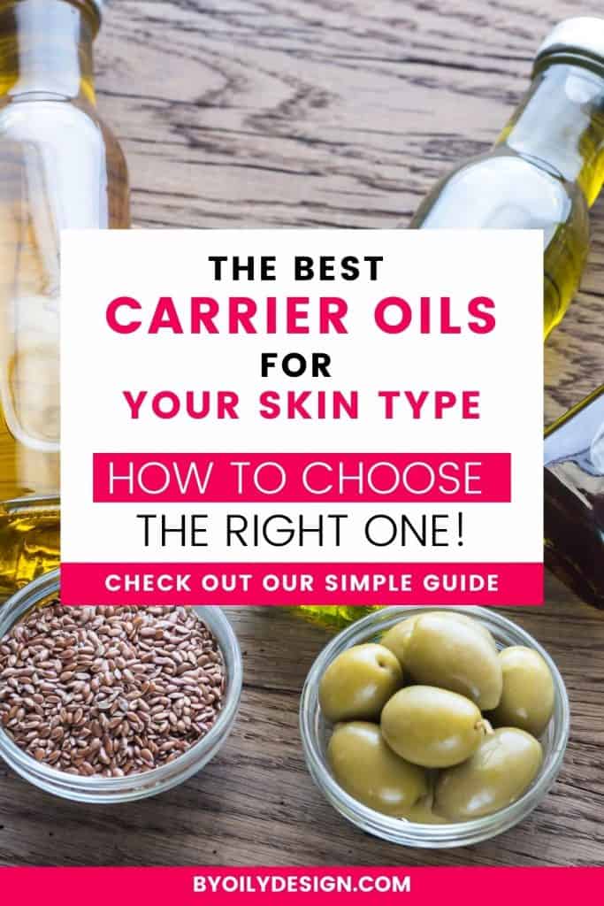 table with the best carrier oils for skin laid on top