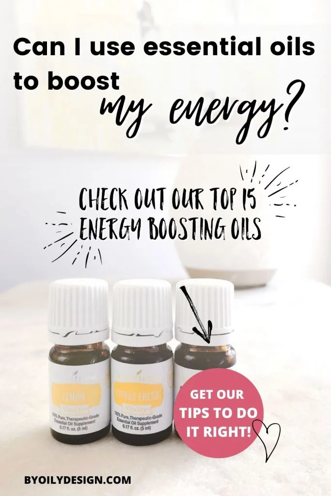 row of three essential oils used for energy.
