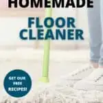 Woman mopping tile floor.