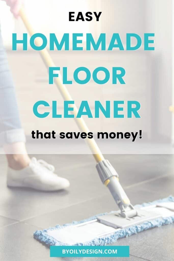 Woman mopping tile floor.