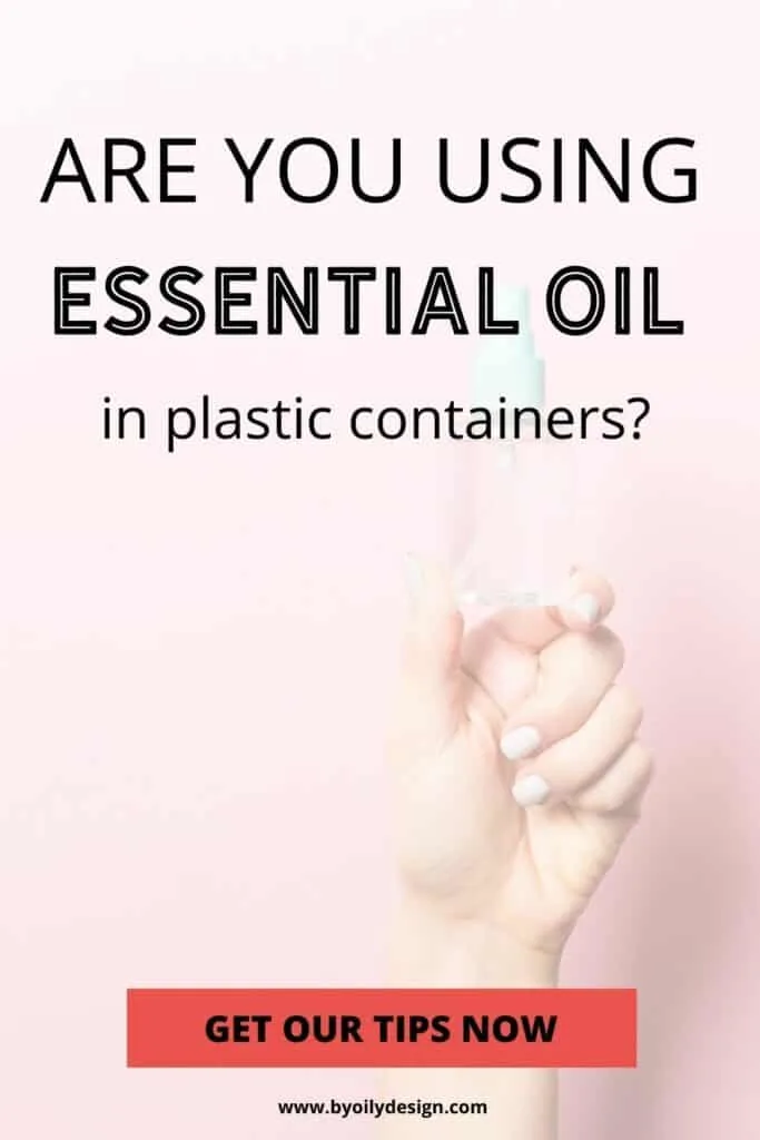 hand holding up a sample fo the type of plastic that is safe for essential oils