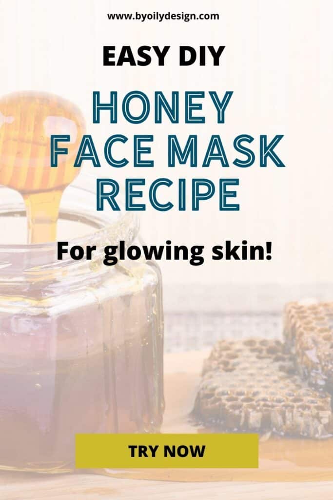 showing honey used in a honey face mask