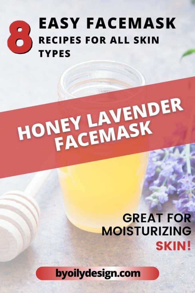 Jar of honey with Lavender to make honey face mask