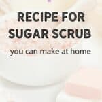 bowl of diy exfoliating sugar scrub