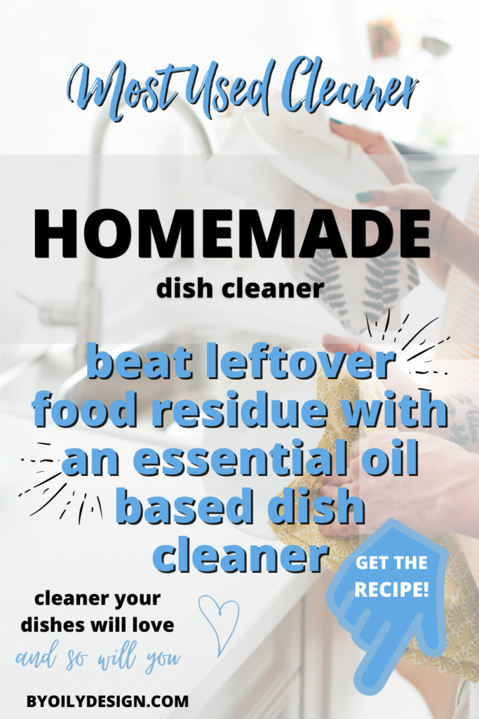 image of dish cleaner using essential oils 
