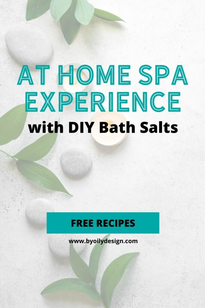 image of spa setting for making DIY essential oil bath salts