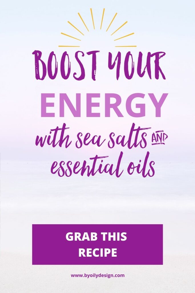 image of recipes to boost your energy with DIY essential oil bath salts	