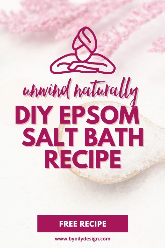 image of ingredients for an Epsom salt bath recipe